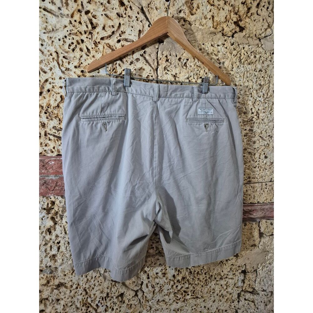 Polo Ralph Lauren Prospect Shorts Mens 42 Khaki Beige Cotton Pleated Classic